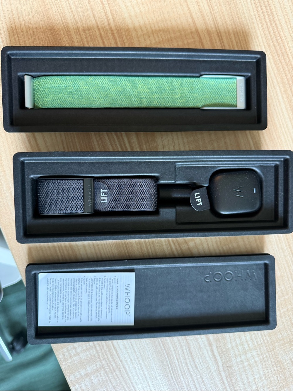 Whoop 4.0 Kit in Black with additional Green Band